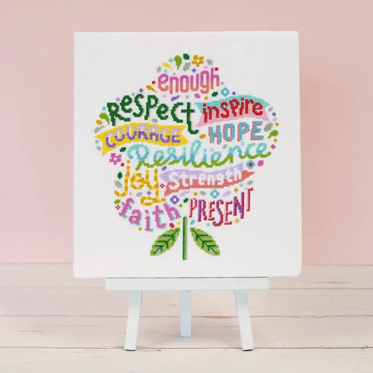 Positivity Blooms - Cross Stitch Kit