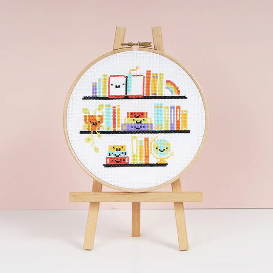 One More Chapter - Bookshelf Cross Stitch Kit