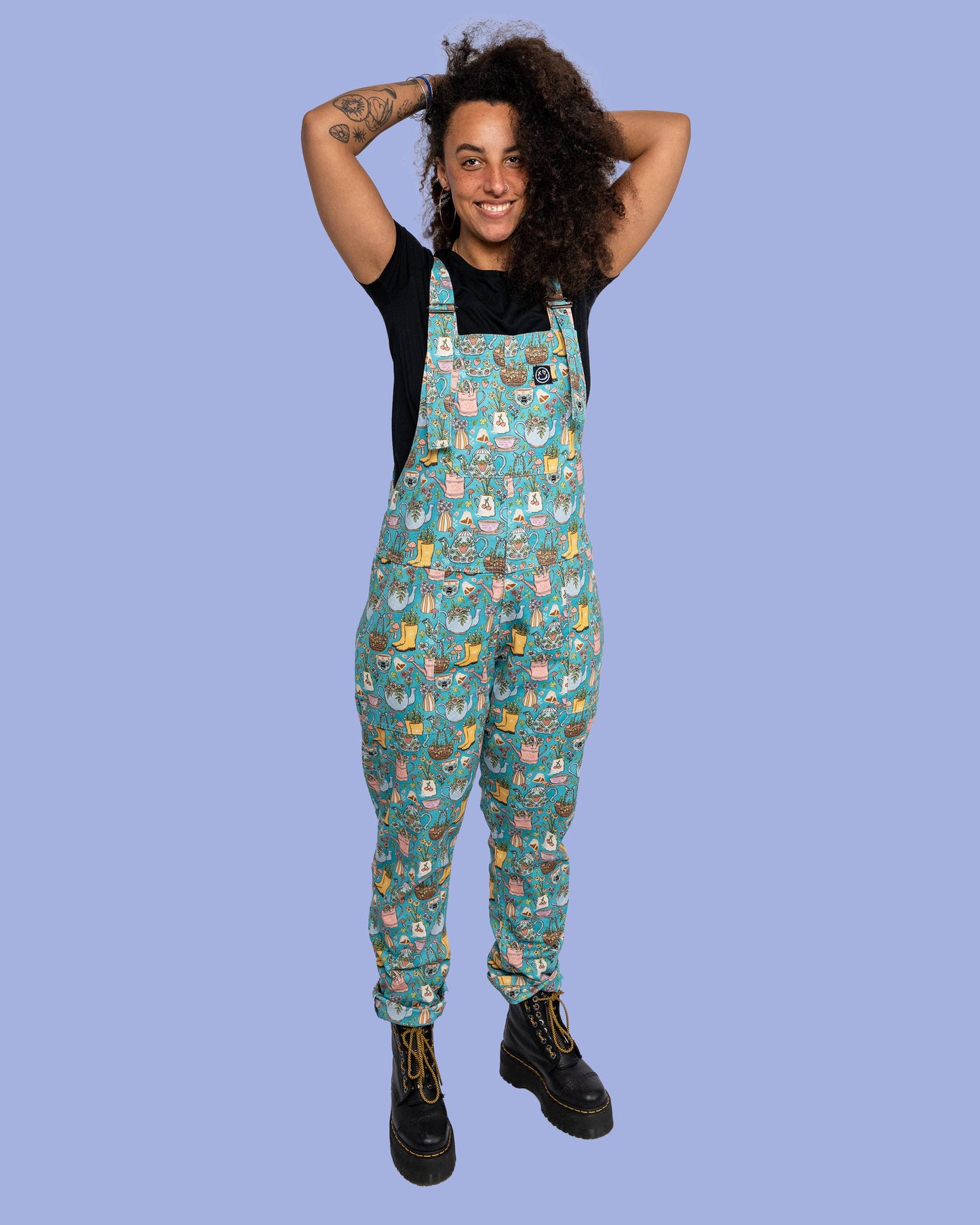 Rebel Romance Bloom & Brew Stretch Dungarees 