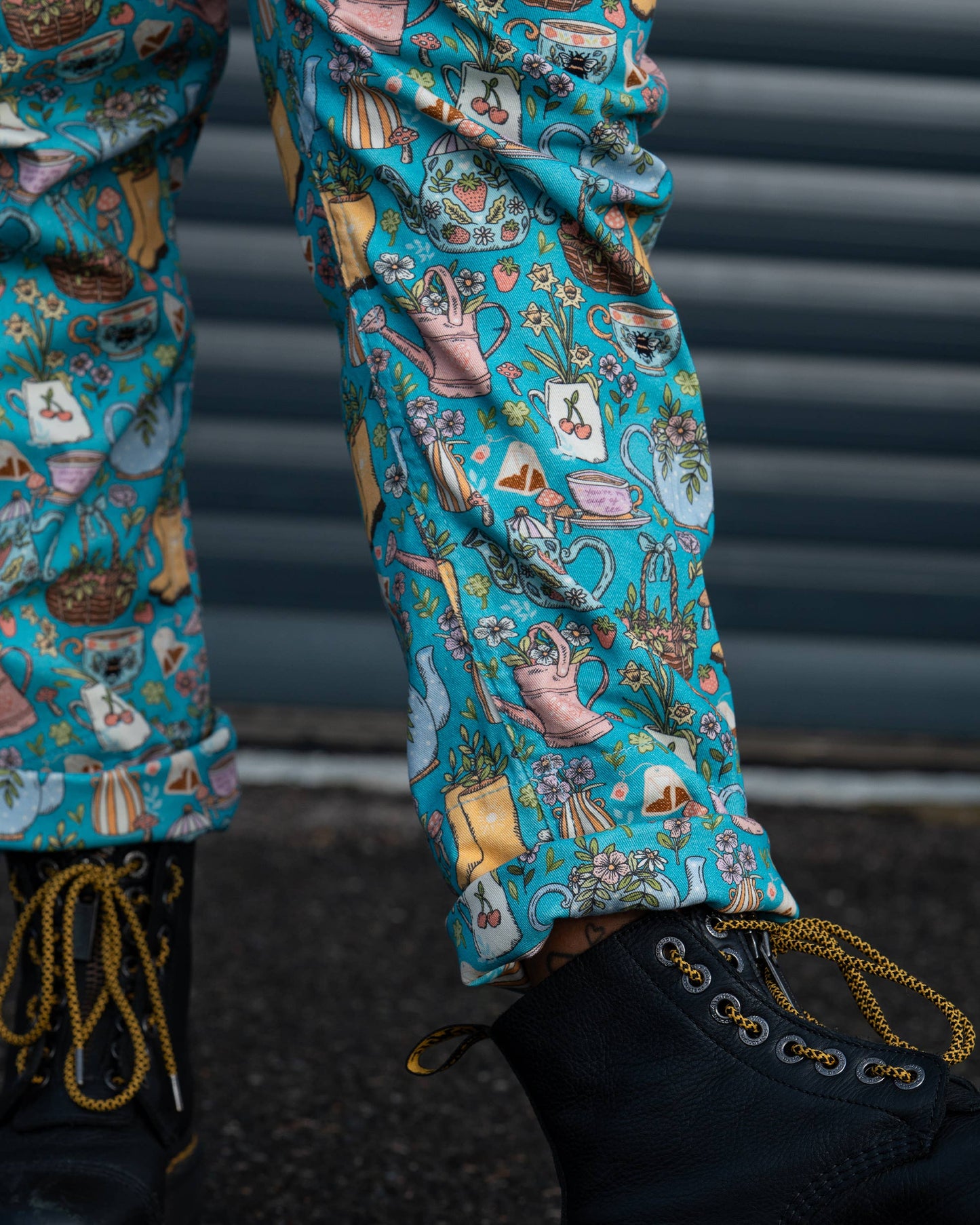Rebel Romance Bloom & Brew Stretch Dungarees 
