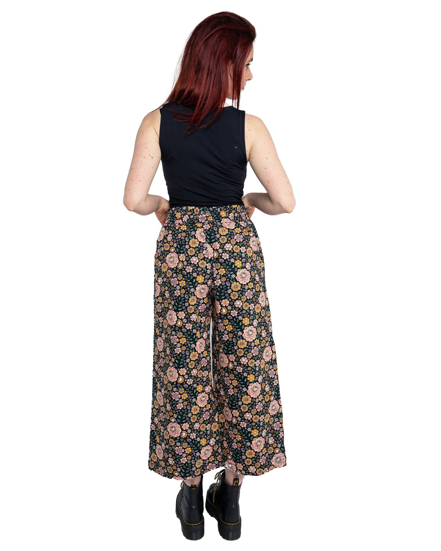 Rebel Romance Eye Spy Floral Cropped Wide Leg Trousers