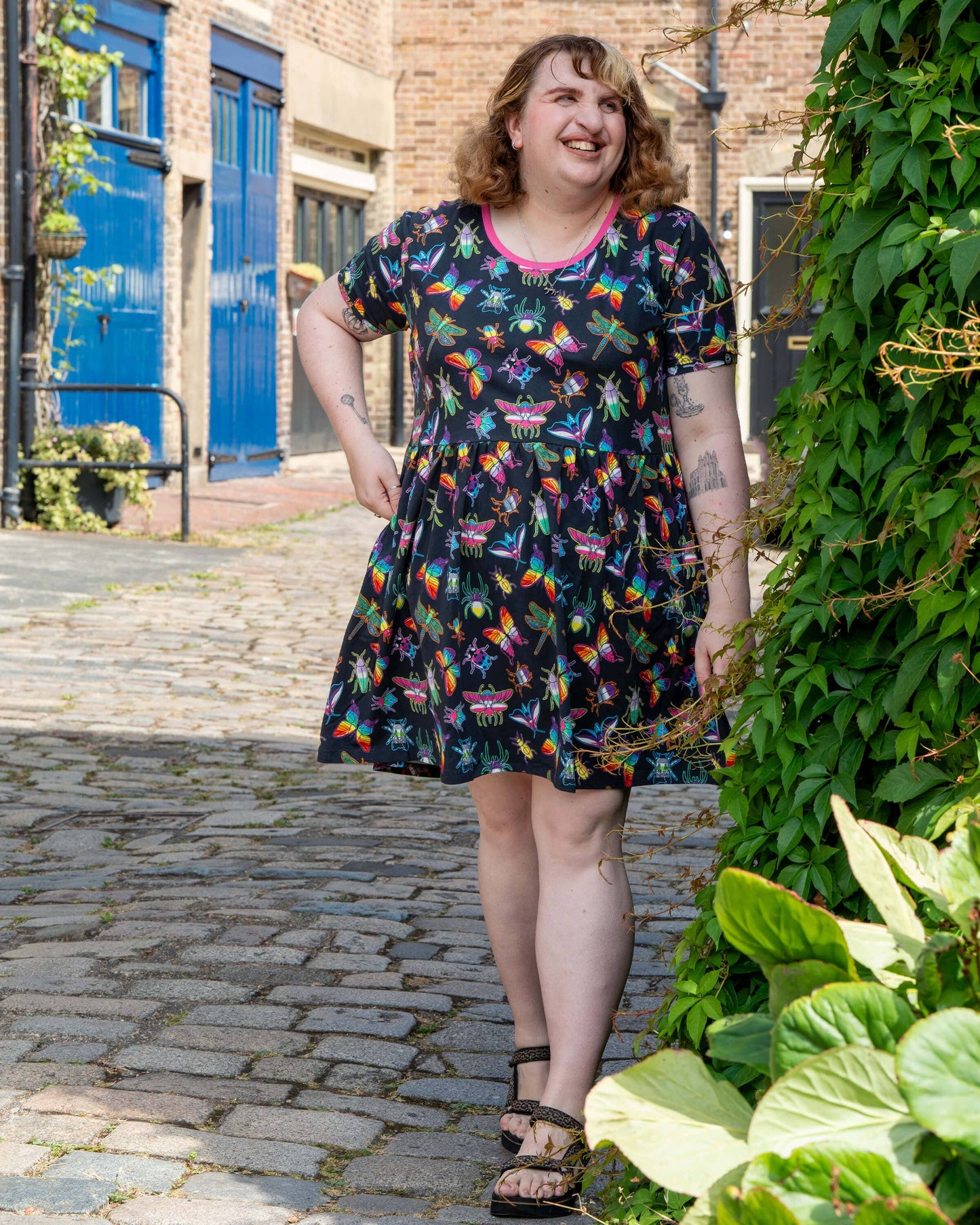 Rebel Romance PRIDE Bugs Stretch Smock Dress