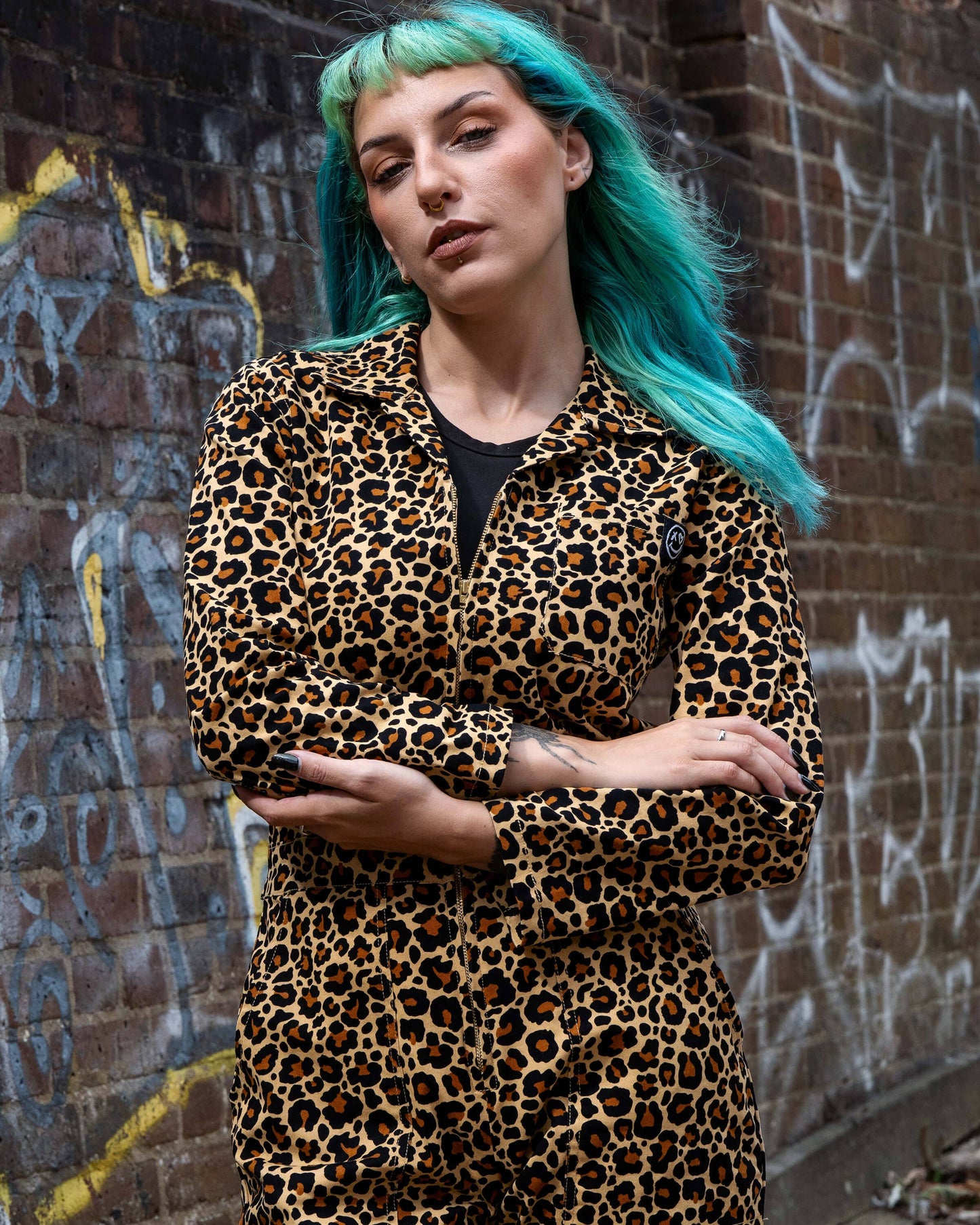 Rebel Romance Classic Leopard Print Boiler Suit