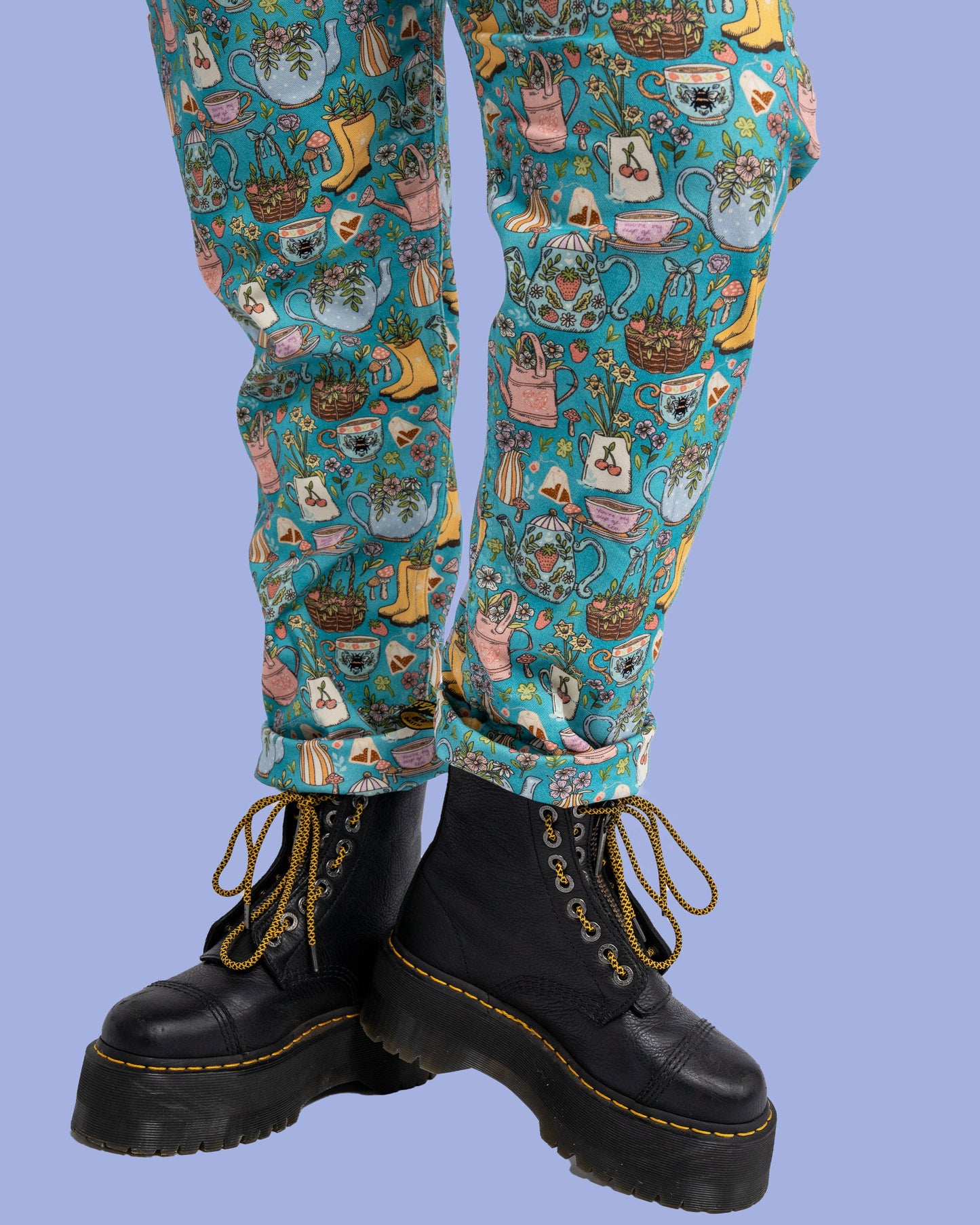 Rebel Romance Bloom & Brew Stretch Dungarees 