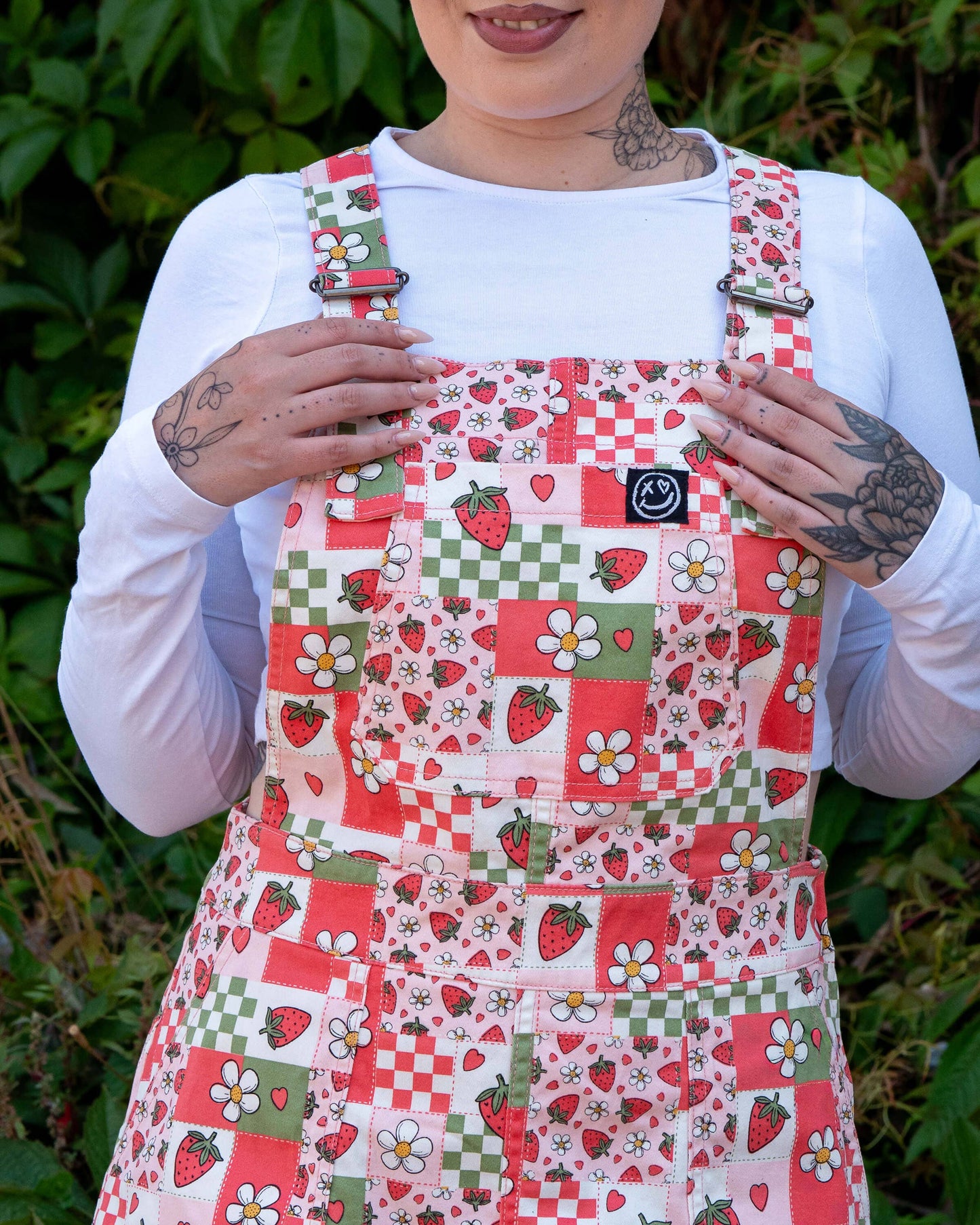 Rebel Romance Strawberry Picnic Stretch Pinafore