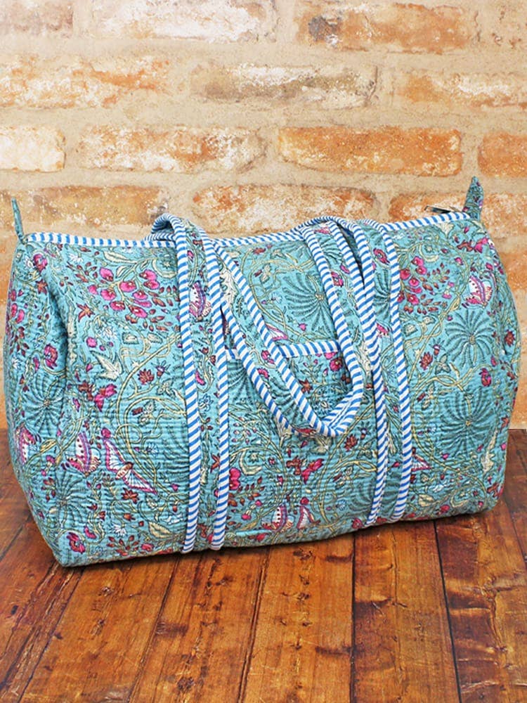 JT1602TU QUILTED COTTON DUFFLE BAG