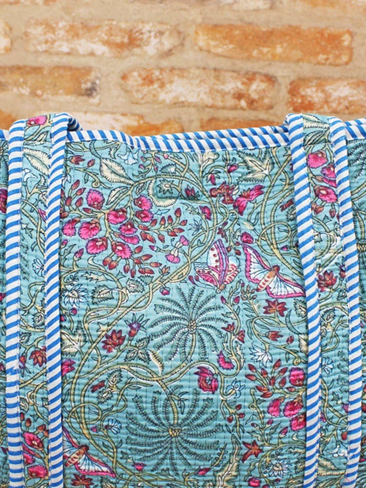 JT1601TU QUILTED COTTON TOTE BAG