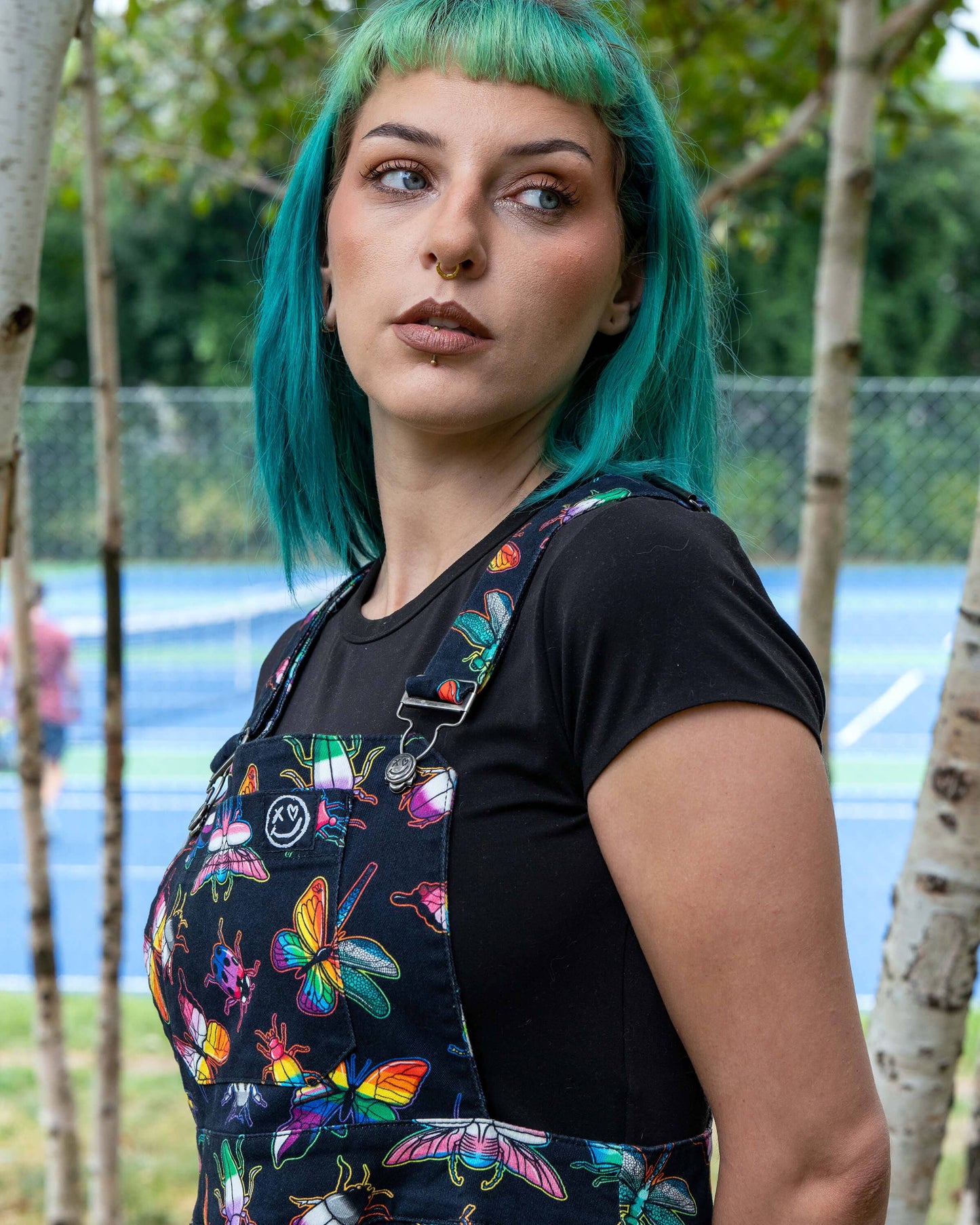 Rebel Romance PRIDE Bugs Stretch Flared Pinafore