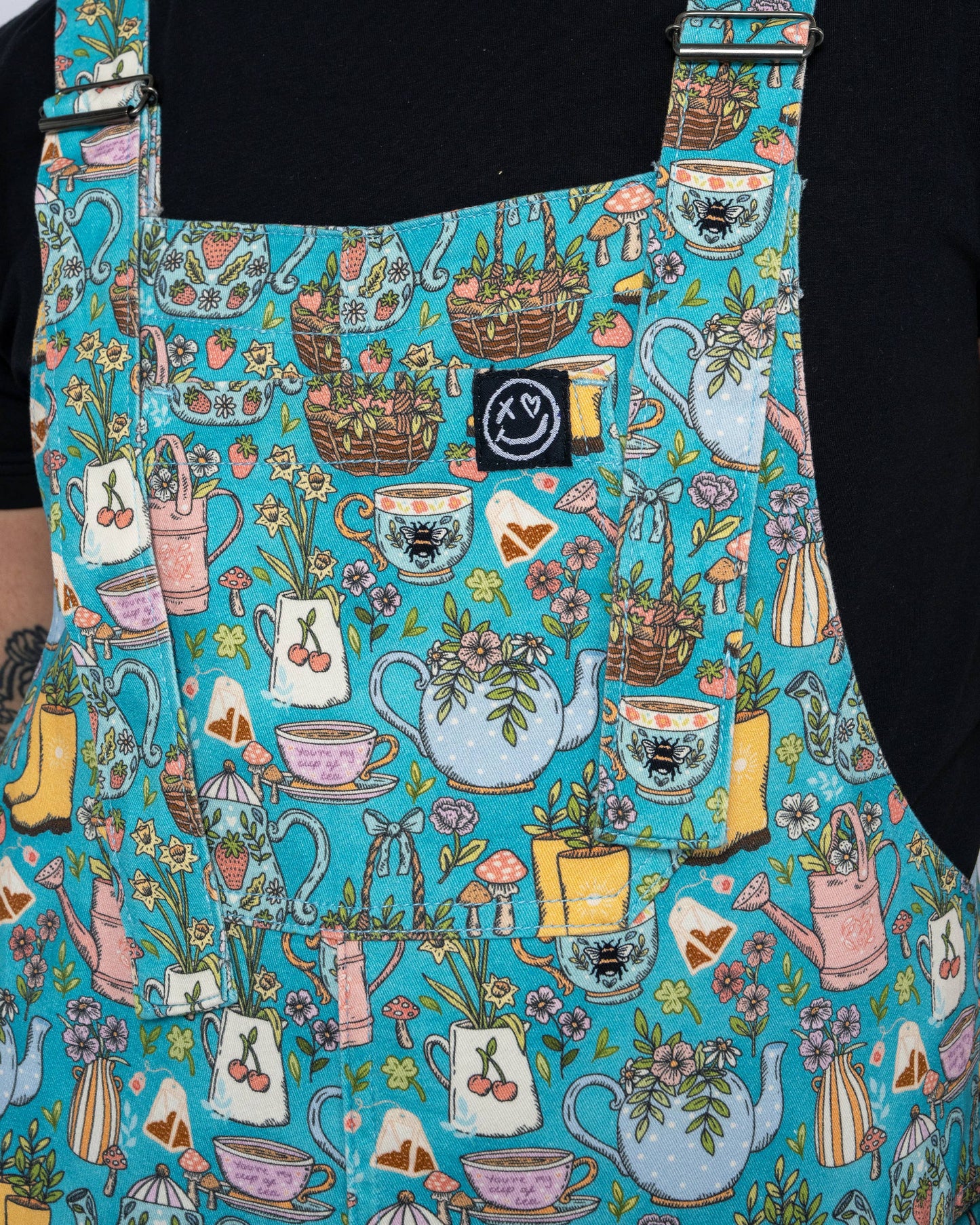 Rebel Romance Bloom & Brew Stretch Dungarees 