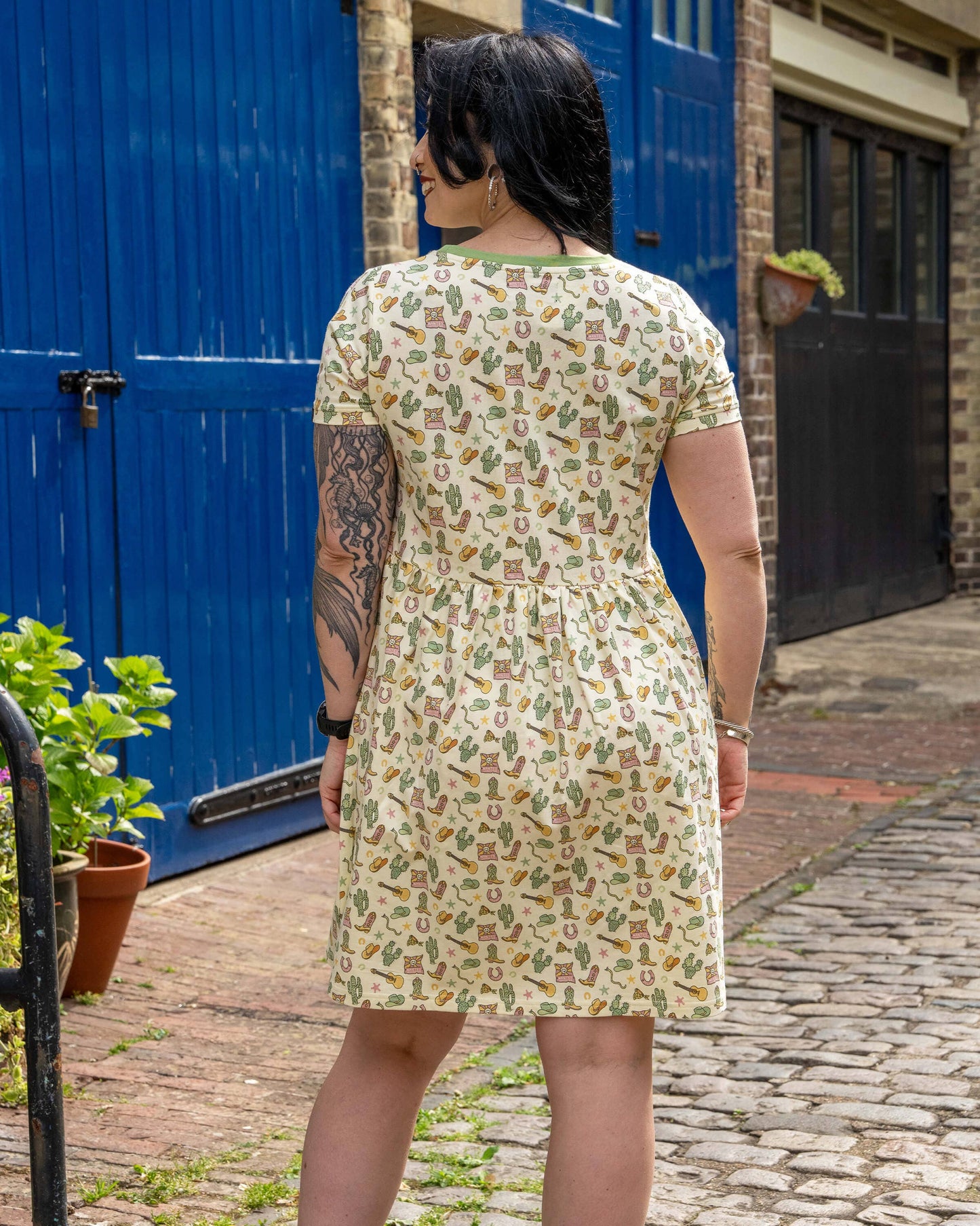 Rebel Romance x Yasmin Cousins Cowboy Stretch Smock Dress